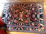 Persian Handmade Oriental Rug, Blue Floral Decoration (3' x 5')