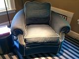 Fairfield Blue Denim Club Chair