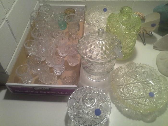 We have some excellent, vintage pressed & molded glass and crystal. Lots of toothpick holders!