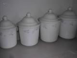 pfaltzgraff tea rose canister set. Also sugar bowl and creamer