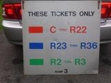 Ticket sign from old Silver Stadium