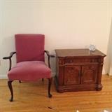 Antique arm chair and lovely end table