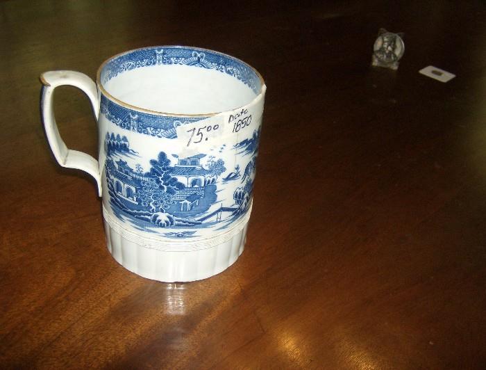Asian tankard from 1850 with provenance on bottom