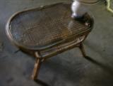 bamboo cane topped oval occasion table