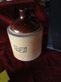 Vintage Douglass Clay Products One Gallon Brown and White Jug