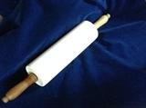 Vintage GMT & Bro. German White Stoneware Rolling Pin 