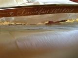 Oblong Annie Glass Tray with Gold Trim Signed & Numbered