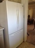 GE Profile French Door 22 Cu. Ft. White Refrigerator with Bottom Freezer 