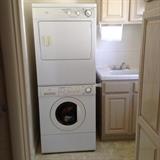 White Frigidaire Gallery Heavy Duty Stackable Washer and Dryer
