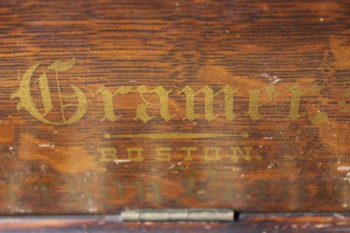 A19 #10 Joseph Gramer 1902 Mahogany Upright Piano *carved* finish rough* #2576 Condition of 7