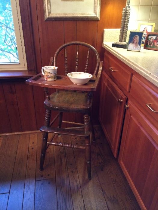 Antique high chair in beautiful shape