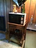 Microwave oven, stand not available.