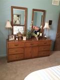 Large chest with double mirrors, part of bedroom set.