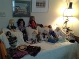 2 American girl dolls, Madame Alexander Dolls,Betsey McCall Doll , Antique Byelo Baby Doll Others, (back of head needs repair,  (sorry about the antenna-nfs)