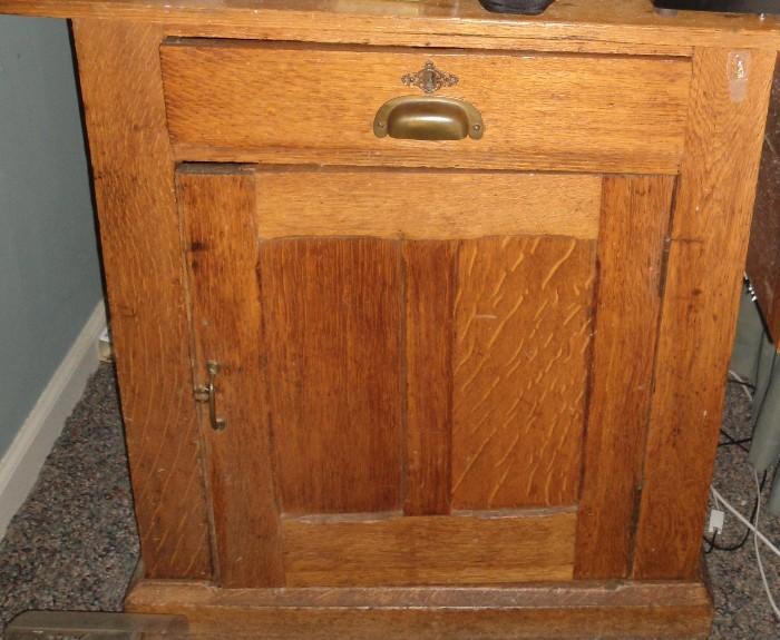 Several Antique Oak Cabinet.