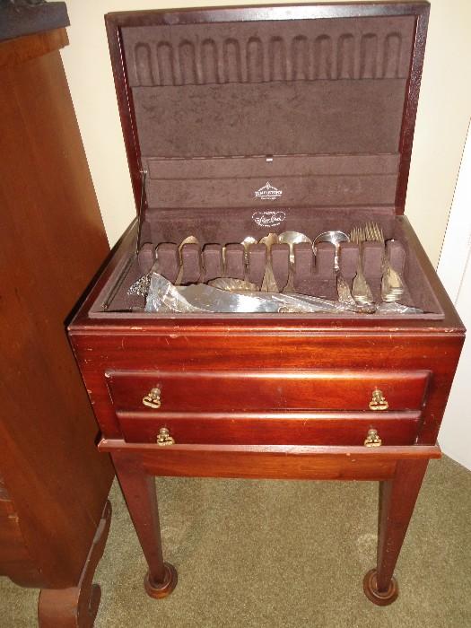 Small Silver Cabinet full of silver items...
