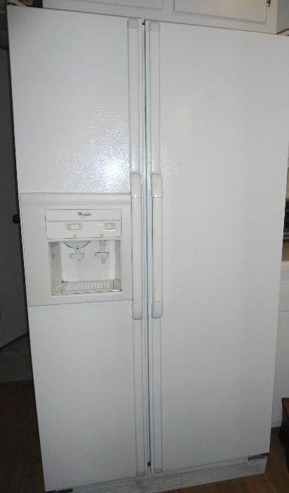 Side by Side Whirlpool Refrigerator