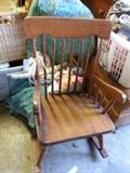Wooden childrens rocking chair