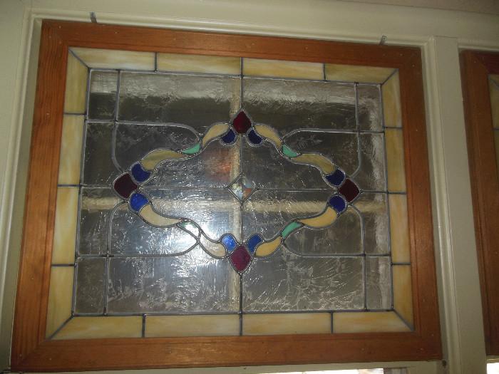 There are 2 custom made stained Glass measures 25x30