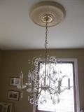 Crystal Dainty Chandelier With Floral Drops