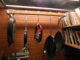 William Sonoma Wall Rack.With Le Creuset Grill it