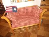Purchased at Kane County Maple Settee
