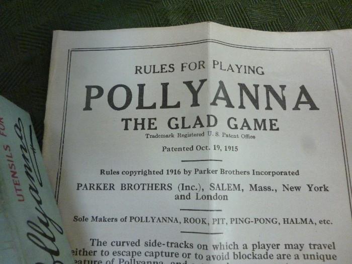 POLLYANNA GAME 1915