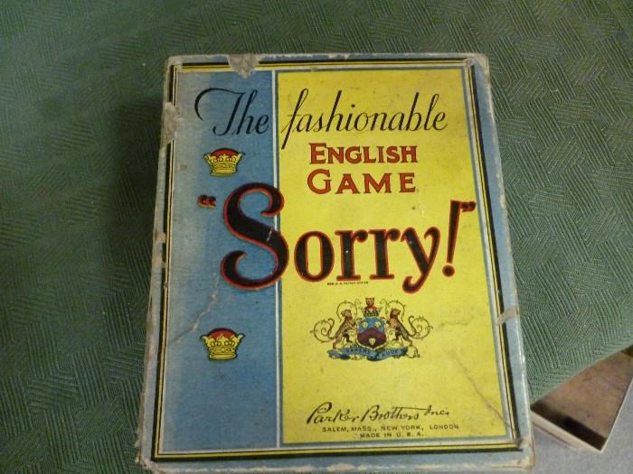 THE FASHIONABLE ENGLISH GAME SORRY 