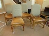 Ralph Lauren Chairs with Leather Seats 