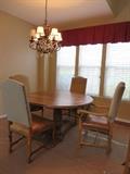 Ralph Lauren Pedestal Table with clawfeet and 4 chairs