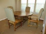 Ralph Lauren Pedestal Table with clawfeet and 4 chairs