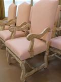 Louis XIV Distressed White Finished Armchairs by Martin of London
