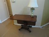 Drop Fold Leaf Pedestal Table on raised feet