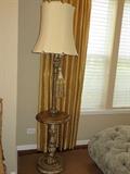 Ornate Provincial Style Floor Lamp with Table