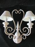 2 LIGHT SCROLL SCONCE W/ TIN SHADE
LES DESIGN PASQUALE MIRANDA (detail)
