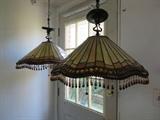 Tiffany Style Dorado Hanging Lamp by Quoizel  (pair)