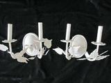 WHITE IVY/VINE SCONCE (PAIR)