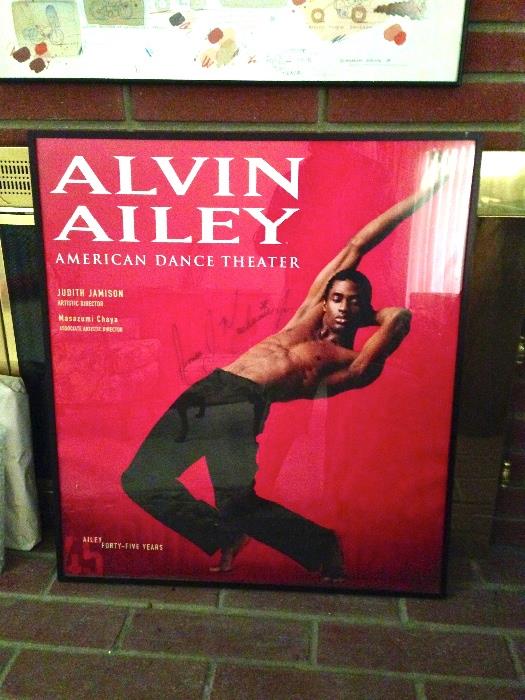 Alvin Ailey art, posters, and prints, some signed by dancers