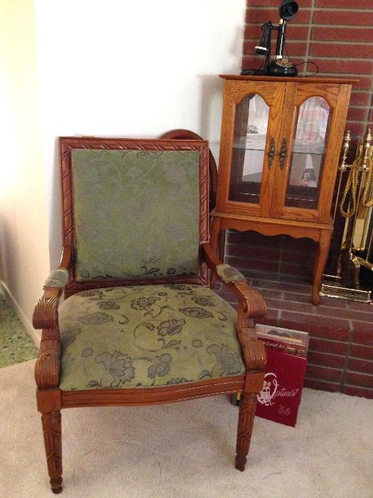 Antique carved arm chair
