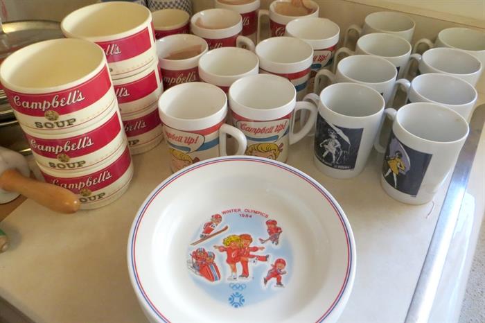 Campbell's soup and Morton salt collectibles