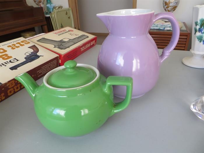 Hall ceramic pitcher and teapot