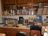 Vintage books, art books, office supply, LP records and 45, maps, Norman Rockwell calendars,