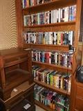 Solid wood night tables, huge collection of VHS tapes