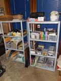 Office supply, Atari games with player, DVD, CDs, cassettes, international road maps etc.