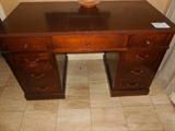 Vintage German solid wood desk.