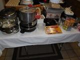 pot and pans, electrical kitchen items