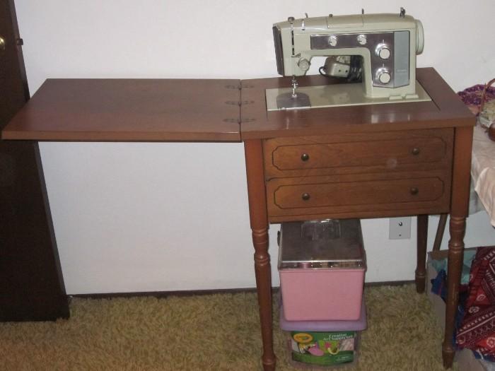 Sears Sewing Machine in Cabinet