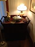 Side table with drawers and handles. Not many of these charming pieces available anymore!