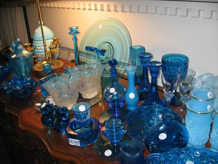 Blue glassware......