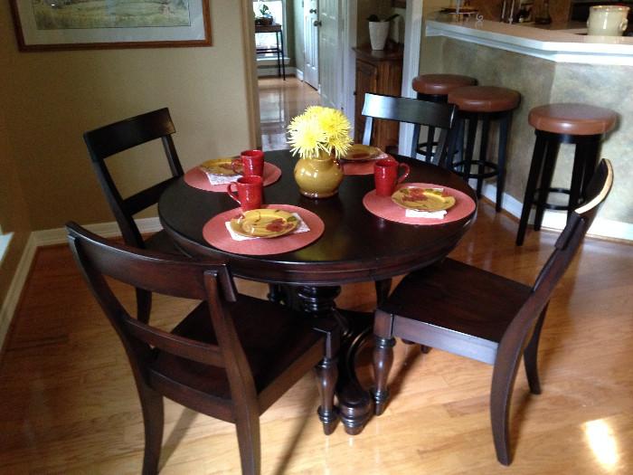 SOLID WOOD TABLE & CHAIRS